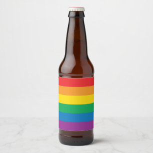 Pride   Kleurig regenboogontwerp Bier Etiket