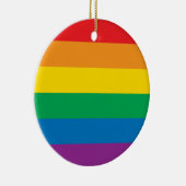 Pride | Kleurig regenboogontwerp Keramisch Ornament (Rechts)