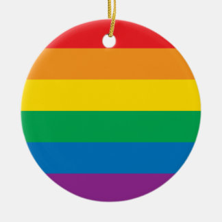 Pride | Kleurig regenboogontwerp Keramisch Ornament