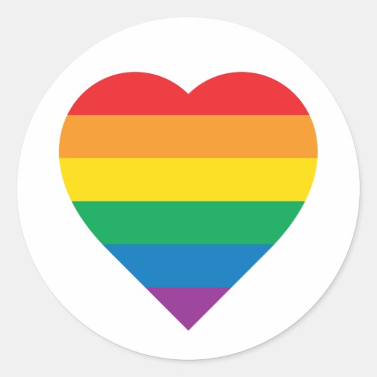 Pride | Kleurig regenboogontwerp Ronde Sticker (Voorkant)