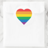 Pride | Kleurig regenboogontwerp Ronde Sticker (Tas)