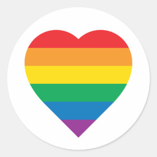 Pride | Kleurig regenboogontwerp Ronde Sticker