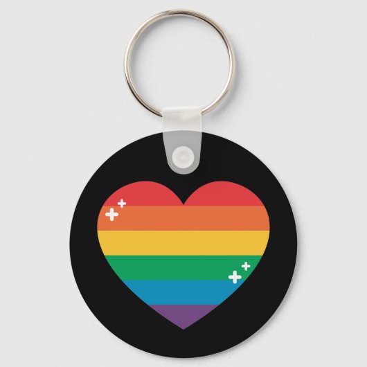 Pride | Kleurig regenboogontwerp Sleutelhanger (Voorkant)