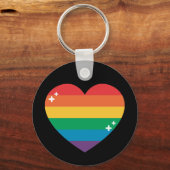Pride | Kleurig regenboogontwerp Sleutelhanger (Voorkant)