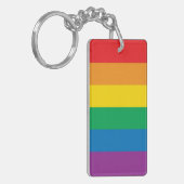 Pride | Kleurig regenboogontwerp Sleutelhanger (Voorkant Links)