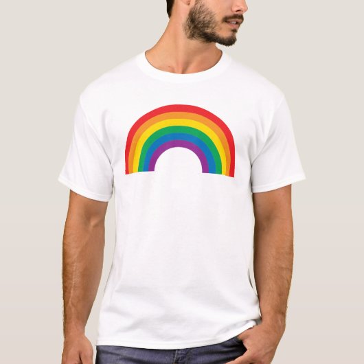 Pride | Kleurig regenboogontwerp T-shirt (Voorkant)