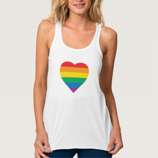 Pride | Kleurig regenboogontwerp Tanktop (Voorkant)