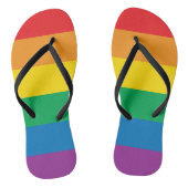 Pride | Kleurig regenboogontwerp Teenslippers (Voetbed)