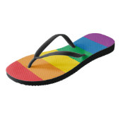 Pride | Kleurig regenboogontwerp Teenslippers (Schuin)