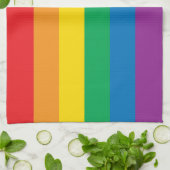 Pride | Kleurig regenboogontwerp Theedoek (Gevouwen)