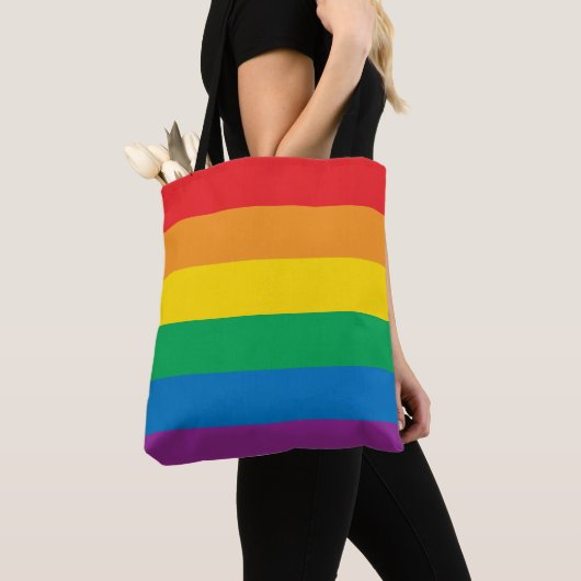 Pride | Kleurig regenboogontwerp Tote Bag (Dichtbij)