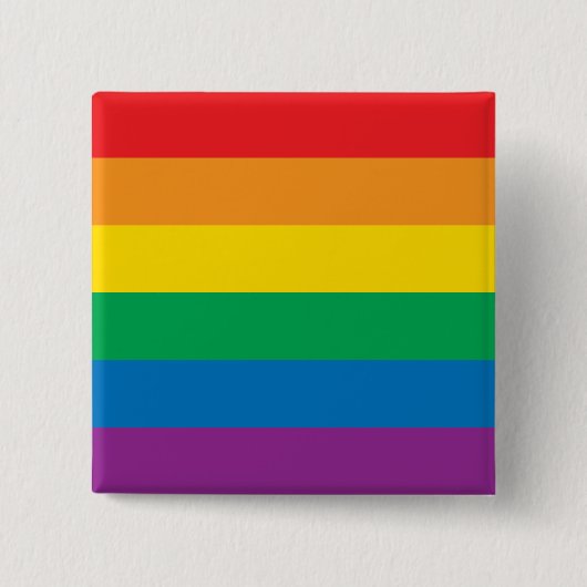 Pride | Kleurig regenboogontwerp Vierkante Button 5,1 Cm (Voorkant)