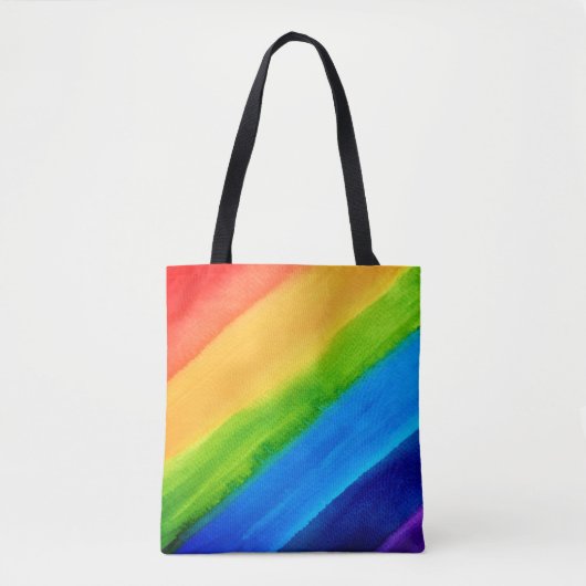 Pride Kleurrijke Regenboog Tote Bag (Voorkant)