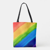 Pride Kleurrijke Regenboog Tote Bag (Achterkant)