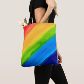 Pride Kleurrijke Regenboog Tote Bag (Dichtbij)