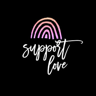 Pride kleurrijke regenboog zwart kussen