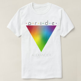 Pride kleurrijke regenboogdriehoek Gay LGBTQ-naam T-shirt