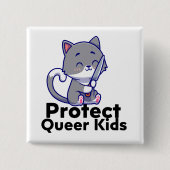 Pride knop, stekelig vierkante button 5,1 cm (Voorkant)