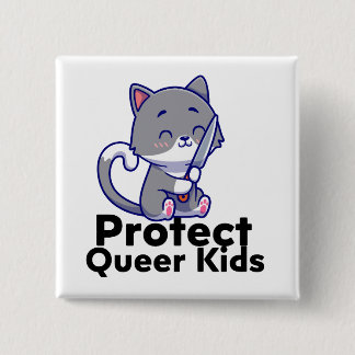 Pride knop, stekelig vierkante button 5,1 cm