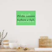 Pride komt voor een Herfst - Irish Proverb Poster (Keuken)