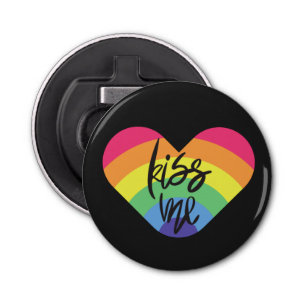 Pride, kus me, liefde is eerlijk. button flesopener