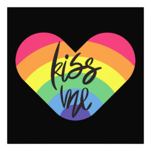 Pride, kus me, liefde is eerlijk. foto afdruk