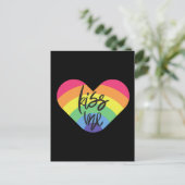 Pride, kus me, liefde is eerlijk. Fotoprint Briefkaart (Staand voorkant)