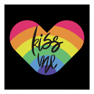 Pride, kus me, liefde is eerlijk. Fotoprint Perfect Poster