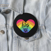 Pride, kus me, liefde is eerlijk. Knop Ronde Button 4,0 Cm (In situ)