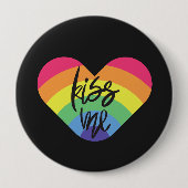 Pride, kus me, liefde is eerlijk. Knop Ronde Button 4,0 Cm (Voorkant)