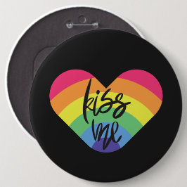 Pride, kus me, liefde is eerlijk. Knop Ronde Button 6,0 Cm
