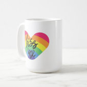 Pride, kus me, liefde is eerlijk. koffiemok (Voorkant links)