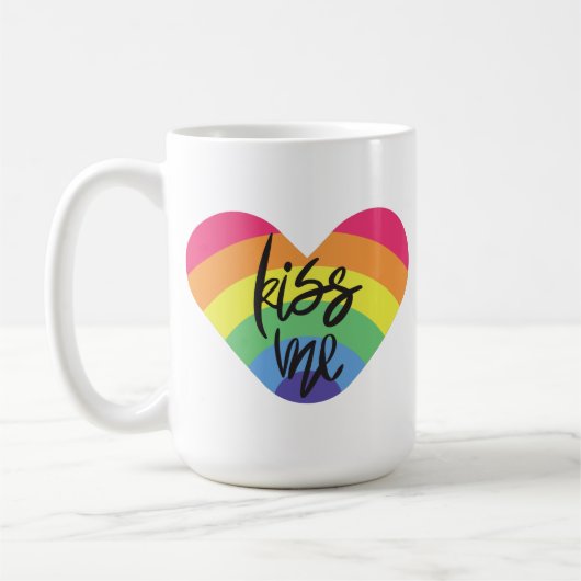 Pride, kus me, liefde is eerlijk. koffiemok (Links)