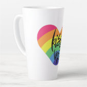 Pride, kus me, liefde is eerlijk. Latte Mok (Linkerhoek)