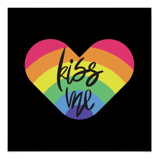 Pride, kus me, liefde is eerlijk. perfect poster (Voorkant)