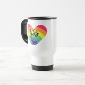 Pride, kus me, liefde is eerlijk. reisbeker (Voorkant links)