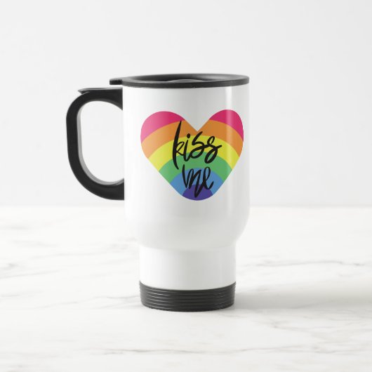 Pride, kus me, liefde is eerlijk. reisbeker (Links)