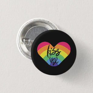 Pride, kus me, liefde is eerlijk. ronde button 3,2 cm