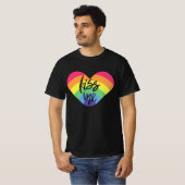 Pride, kus me, liefde is eerlijk. t-shirt (Voorkant volledig)