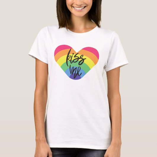 Pride, kus me, liefde is eerlijk. T-shirt (Voorkant)
