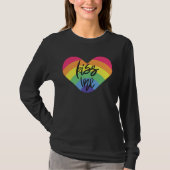 Pride, kus me, liefde is eerlijk. T-shirt (Voorkant)