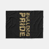 Pride Leopard School Spirit Sport Fan Game Dag Fleece Deken (Voorkant (Horizontaal))