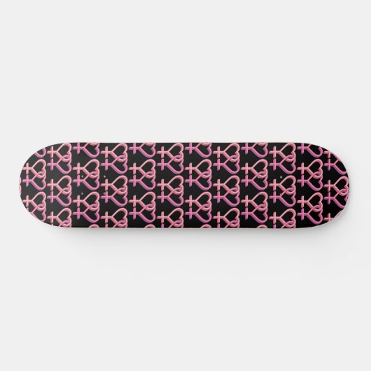 Pride Lesbisch Symbool Hart Persoonlijk Skateboard (Horizontaal)