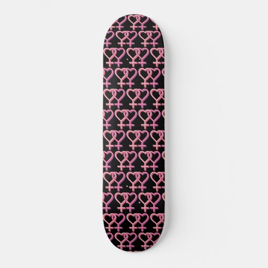 Pride Lesbisch Symbool Hart Persoonlijk Skateboard (Voorkant)