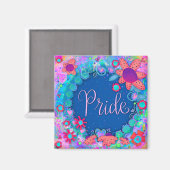 Pride  Leuk Kleurrijke Floral Inspirivity Magneet (Voorkant / Achterkant)