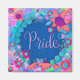 Pride Leuk Kleurrijke Floral Inspirivity Magneet