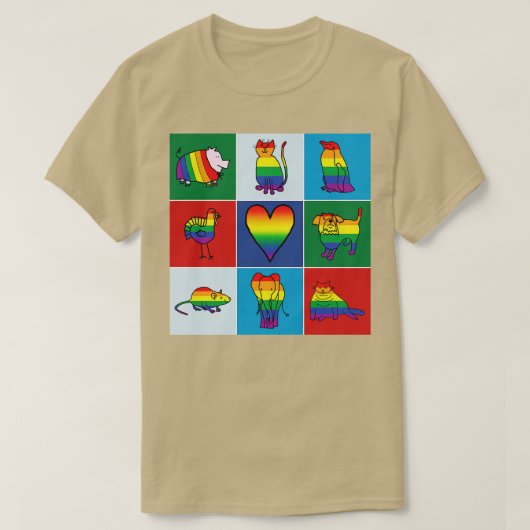 Pride Leuke Dieren T-shirt (Design voorkant)