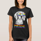 Pride LGBT Beagle Hondenliefhebber Gift Voor Lesbi T-shirt (Voorkant)
