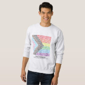 Pride LGBT Diversiteit Aangepaste Regenboog Woordw Trui (Voorkant volledig)