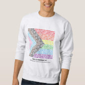 Pride LGBT Diversiteit Aangepaste Regenboog Woordw Trui (Voorkant)